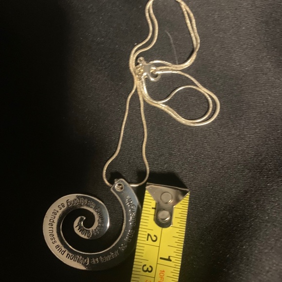 2/$60 Swirl”there is nothing as strong as”Necklace - Picture 3 of 4